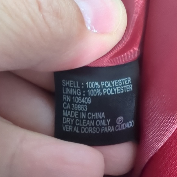 Alex Marie Womens Blazer Ruffle Cropped Quiet Luxury Business Casual Red Size 10 - Picture 8 of 11